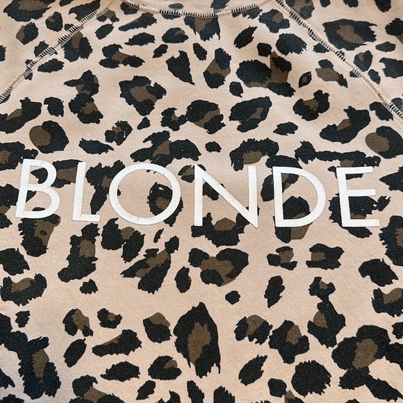 Brunette The Label Leopard Print Crew - Size Small / Medium - Picture 4 of 12